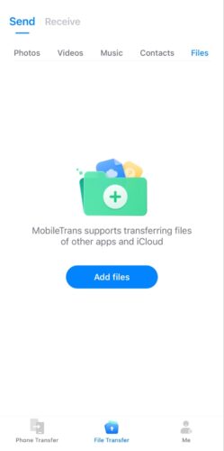 MobileTrans on smartphone