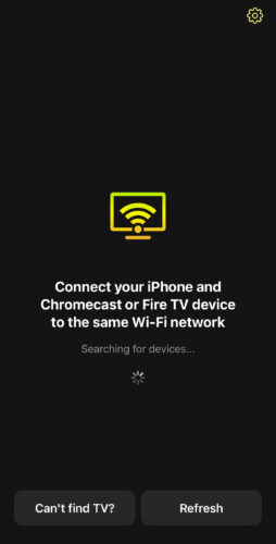 DoCast is searching for Chromecast or Fire TV devices