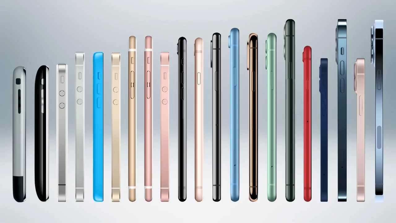 iPhone lineup through the history