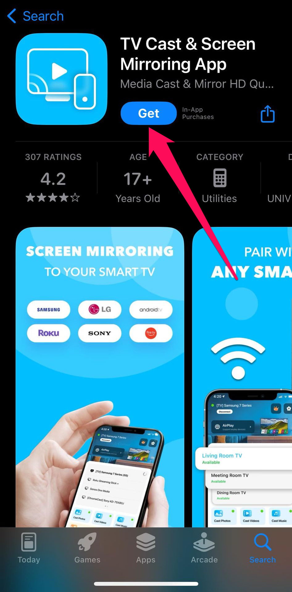Download TV Cast & Screen Mirroring App on your iPhone