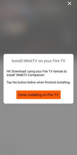 Downloading iWebTV on Fire TV