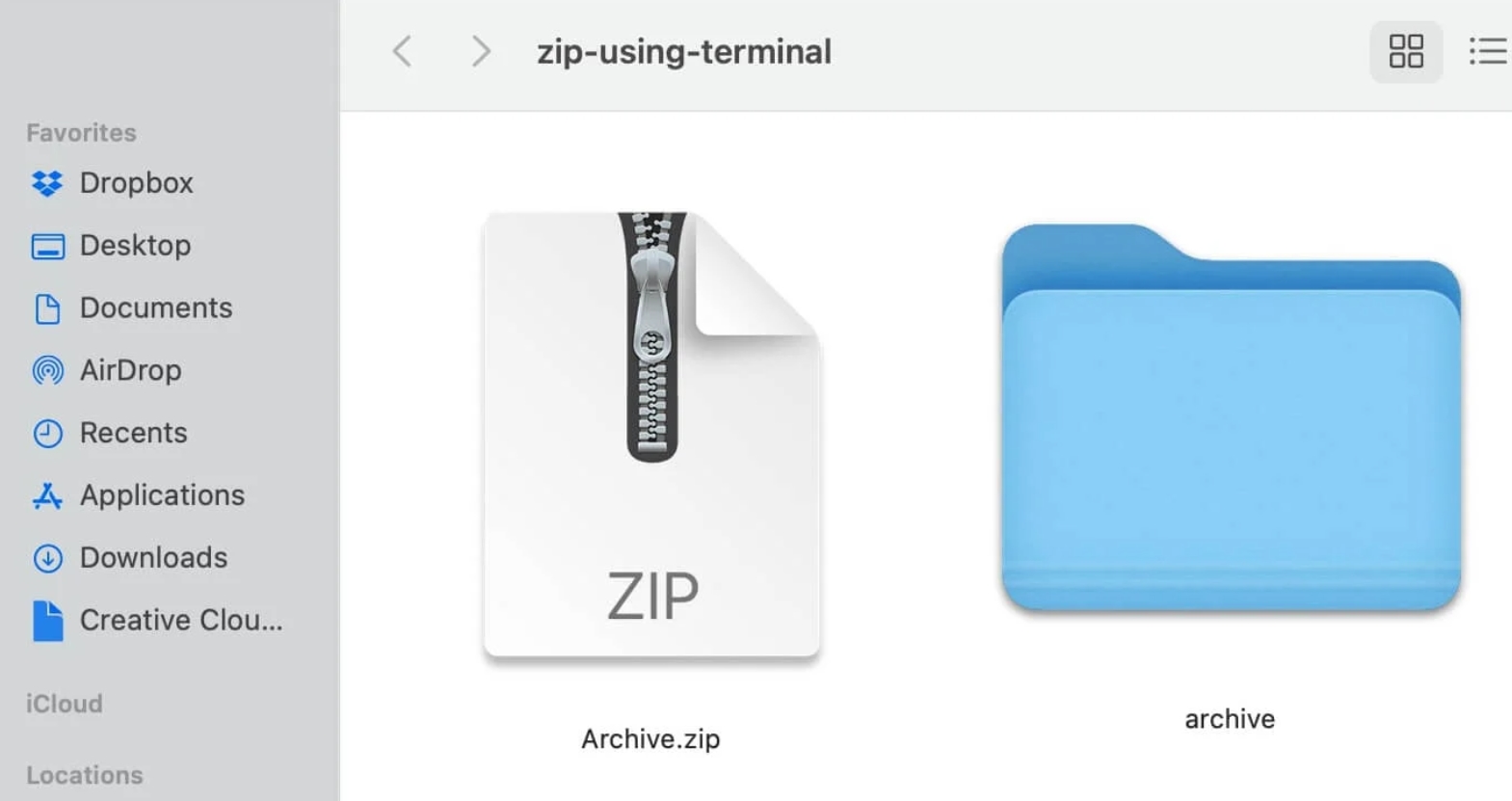 How to open .zip file using Mac Terminal