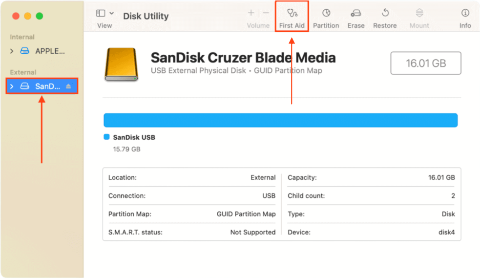 Disk Utility First Aid