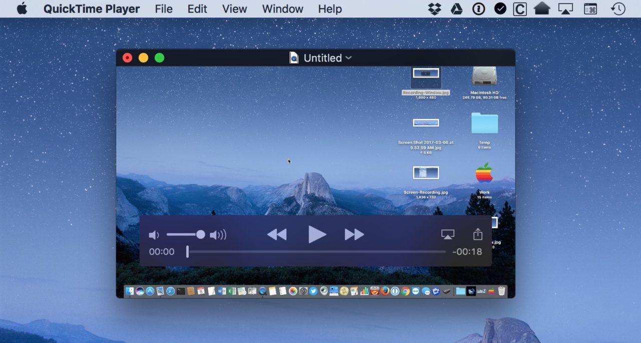 Quick Time is the default media player Mac computers use