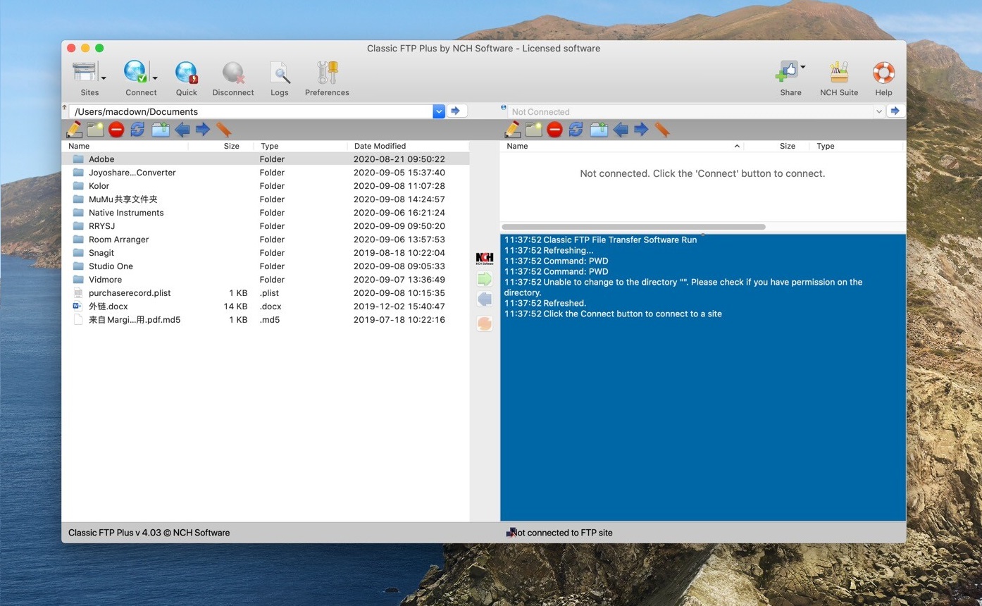 Classic FTP Easy to use FTP client for Mac that compatible with all popular FTP servers