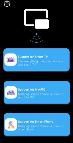 Tap on the Support for Smart TV option in AirCast Play