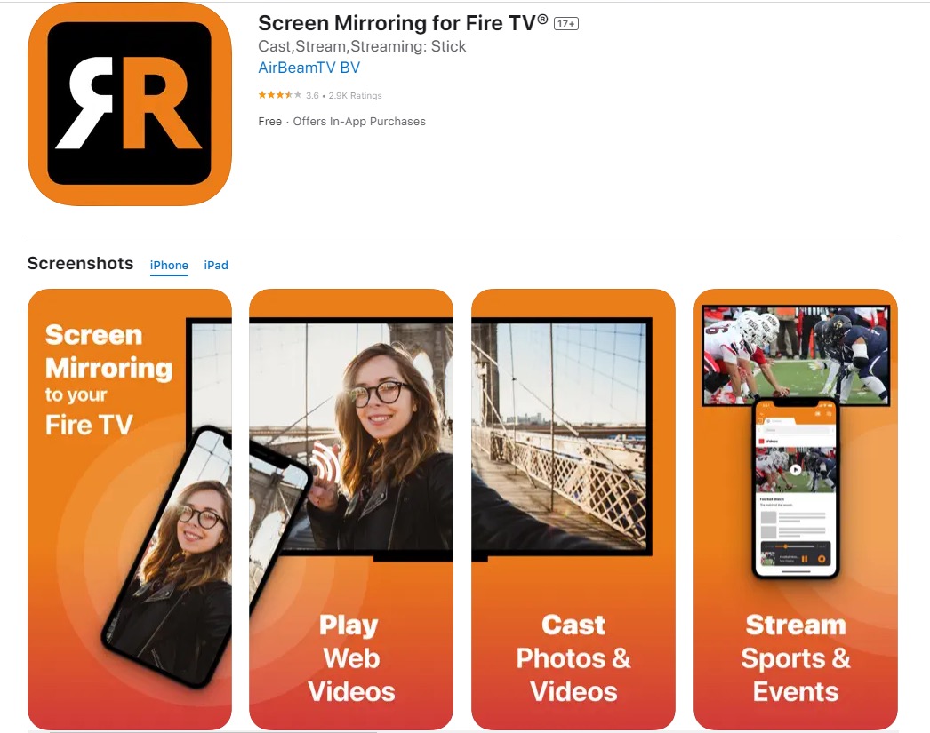 Screen Mirroring for Fire TV in the App Store