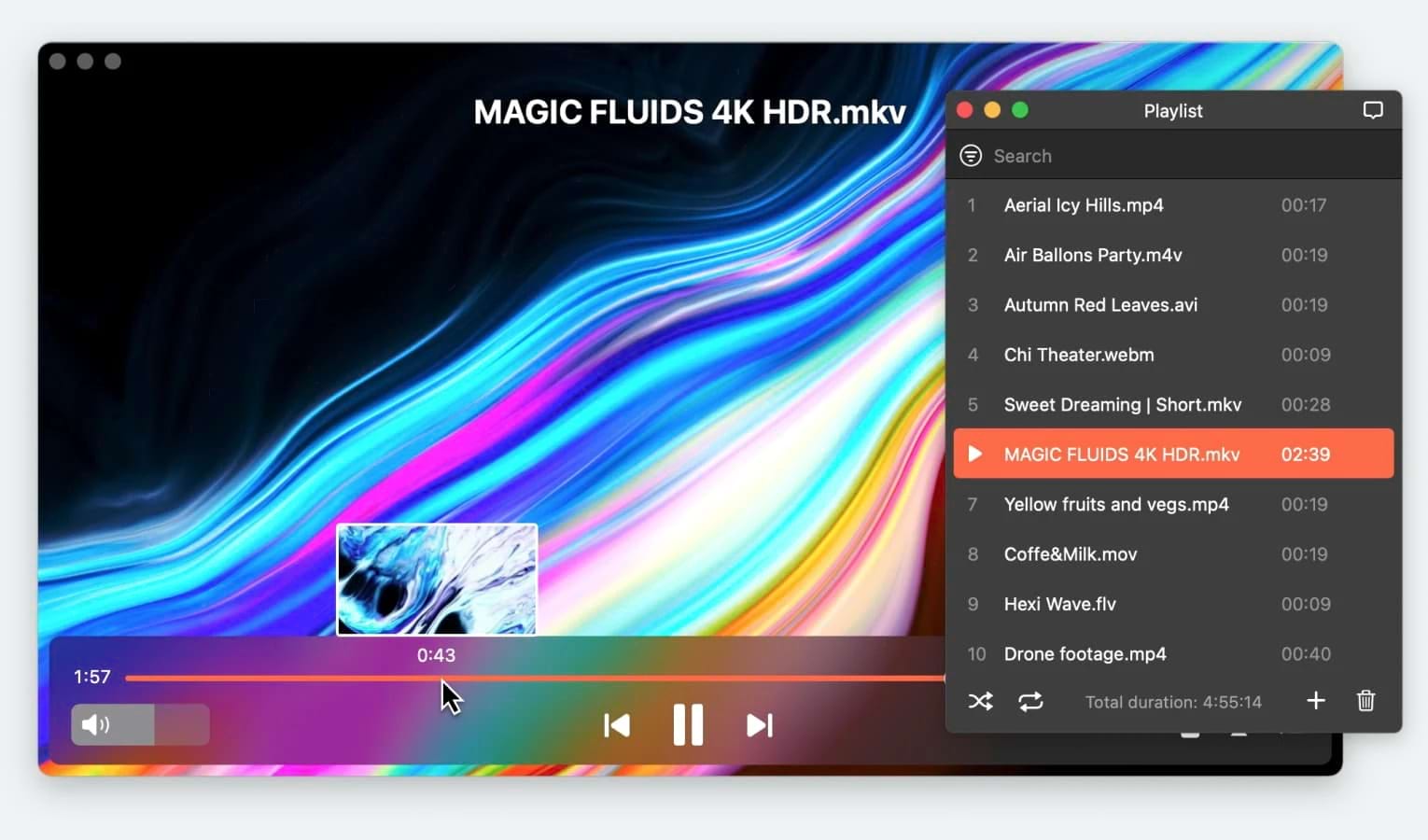 Play MXF files on Mac using Elmedia Player