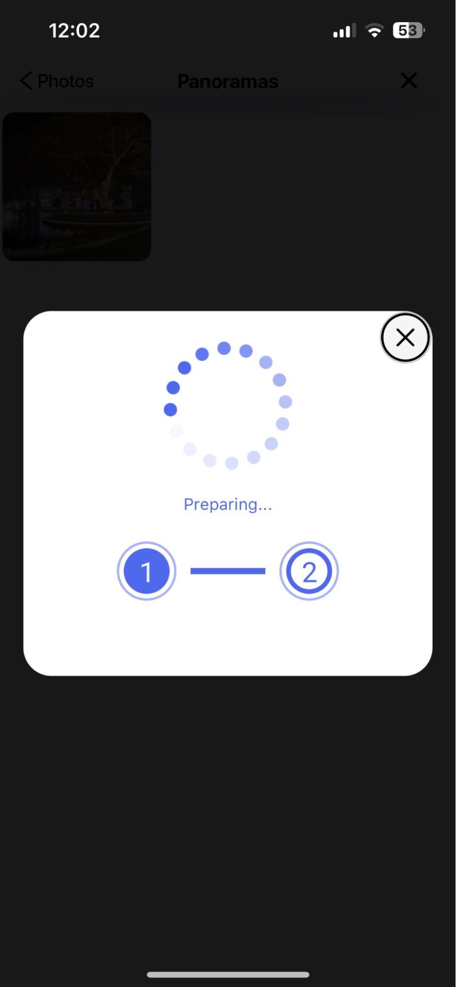 TV Cast & Screen Mirroring App is preparing image for casting on TV