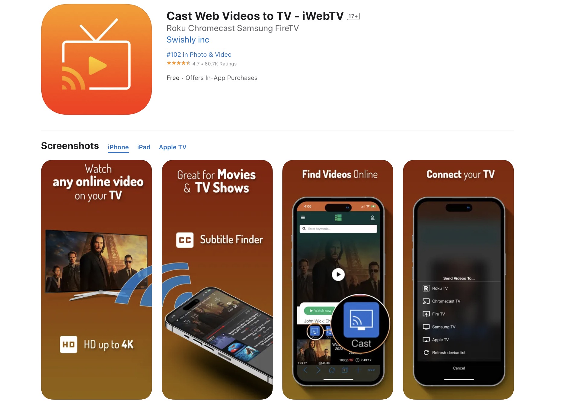 iWebTV in the App Store