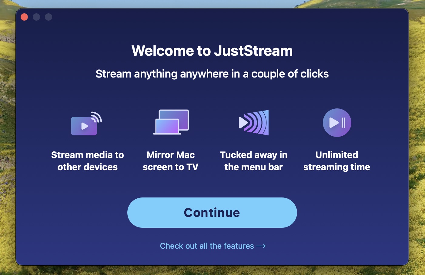 Install JustStream on your Mac