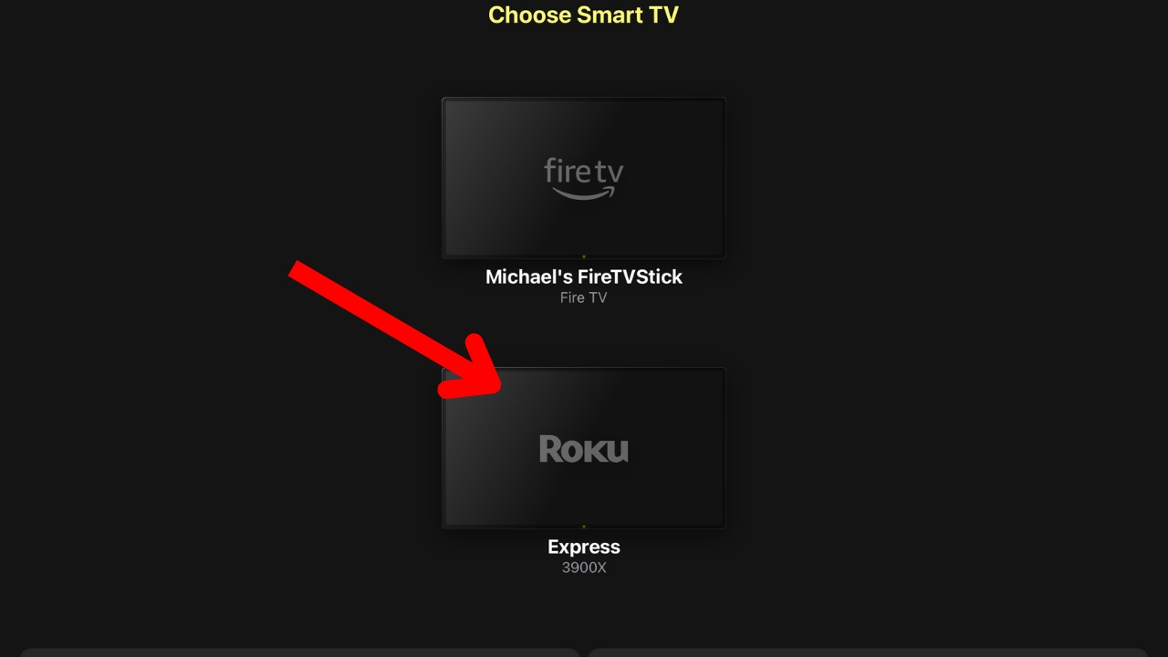 A screenshot of the DoCast app with two options. A red arrow points toward an option labeled Express.