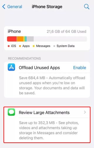 review large attachemnts