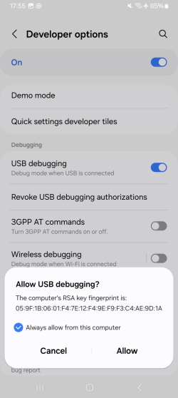 adb and mtp modes in macdroid app