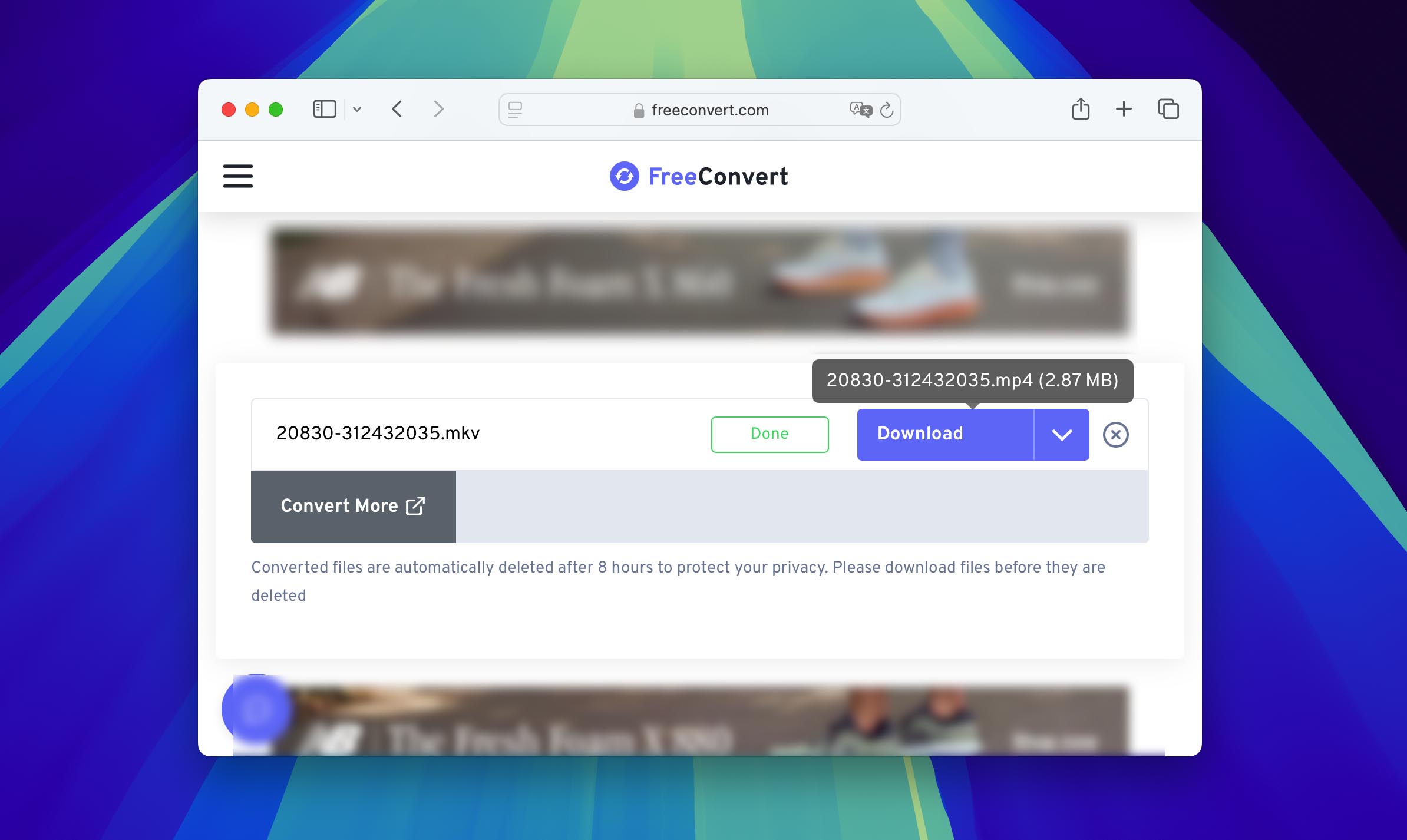 download converted file