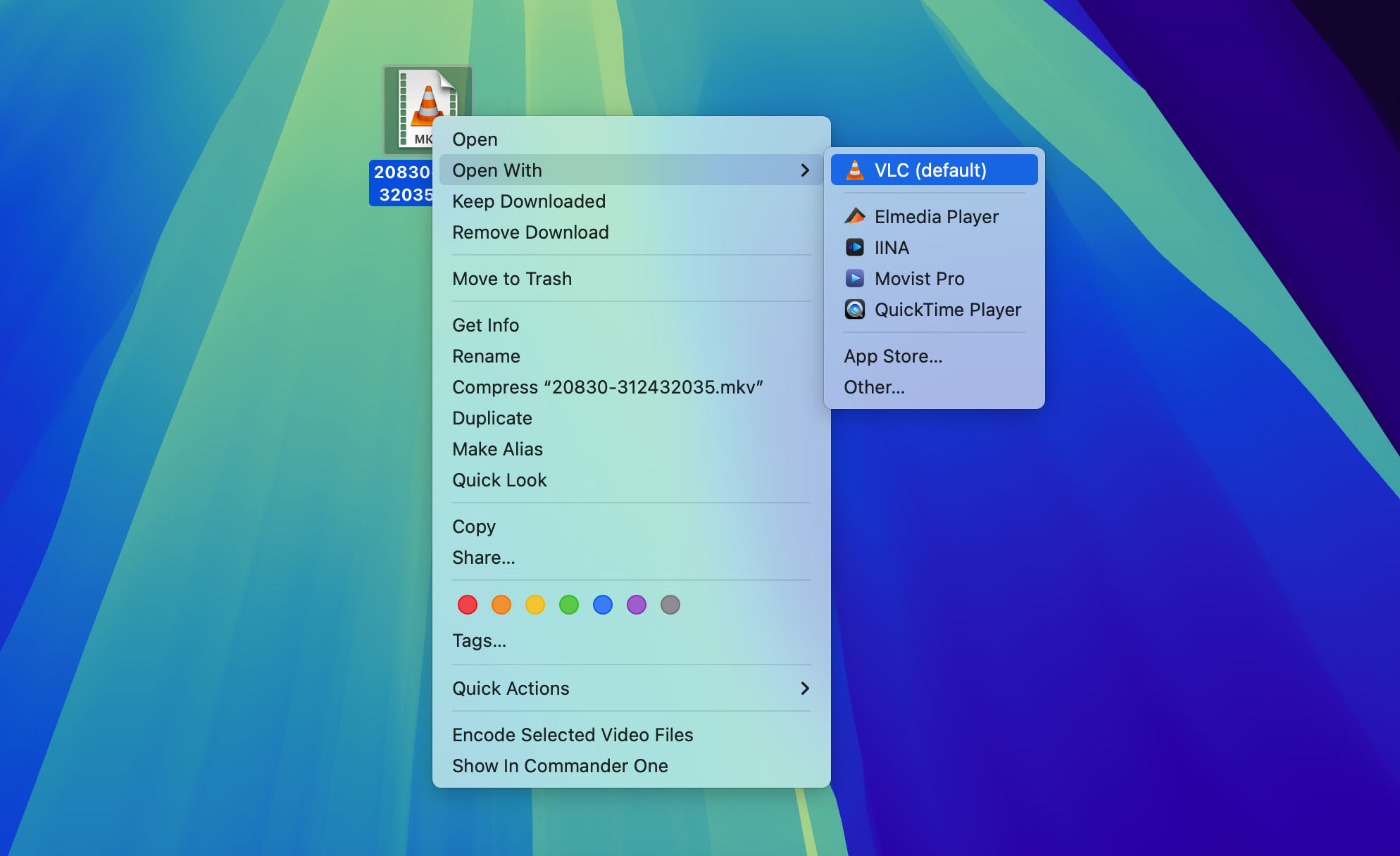 open mkv file with vlc