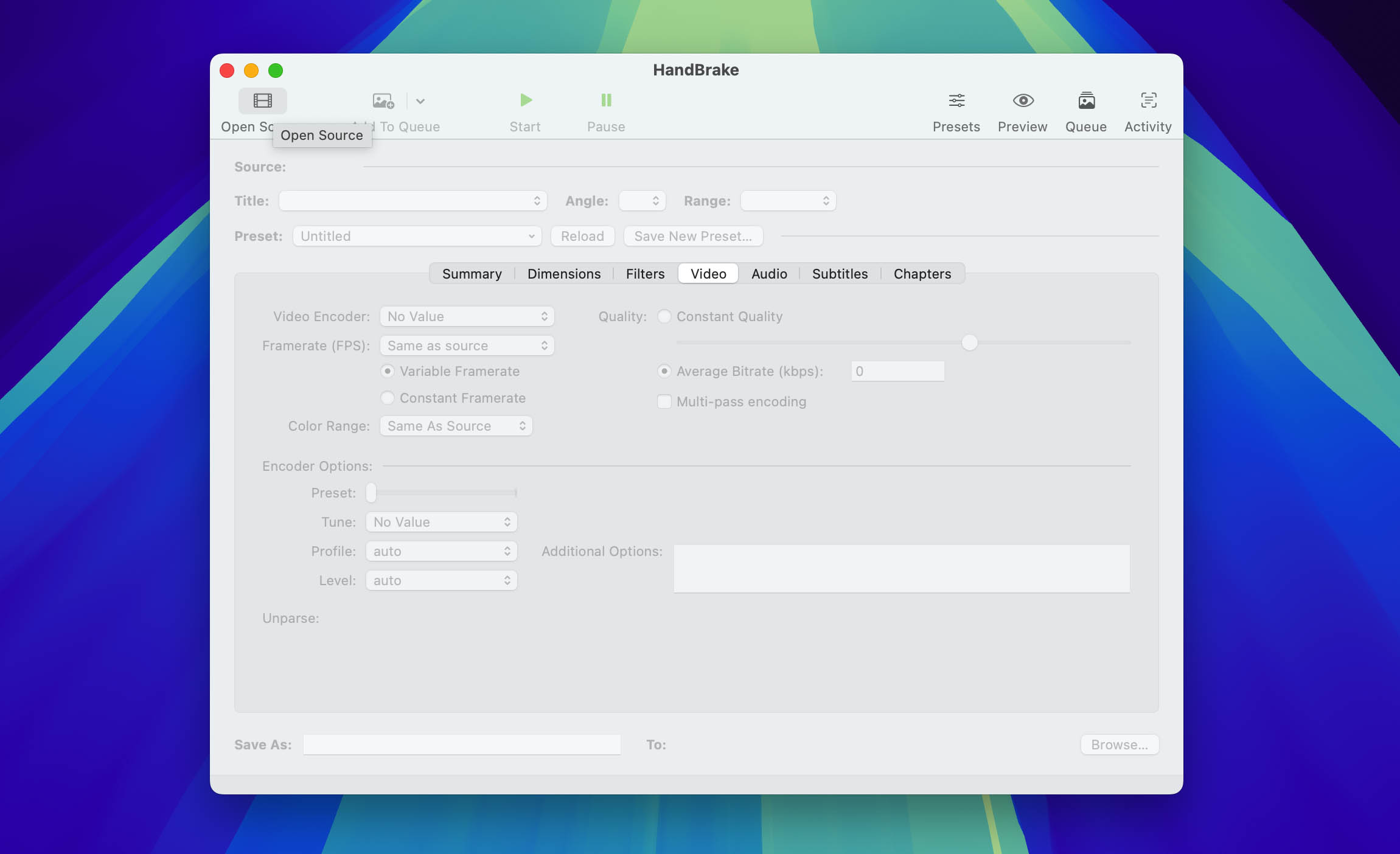 open source in handbrake