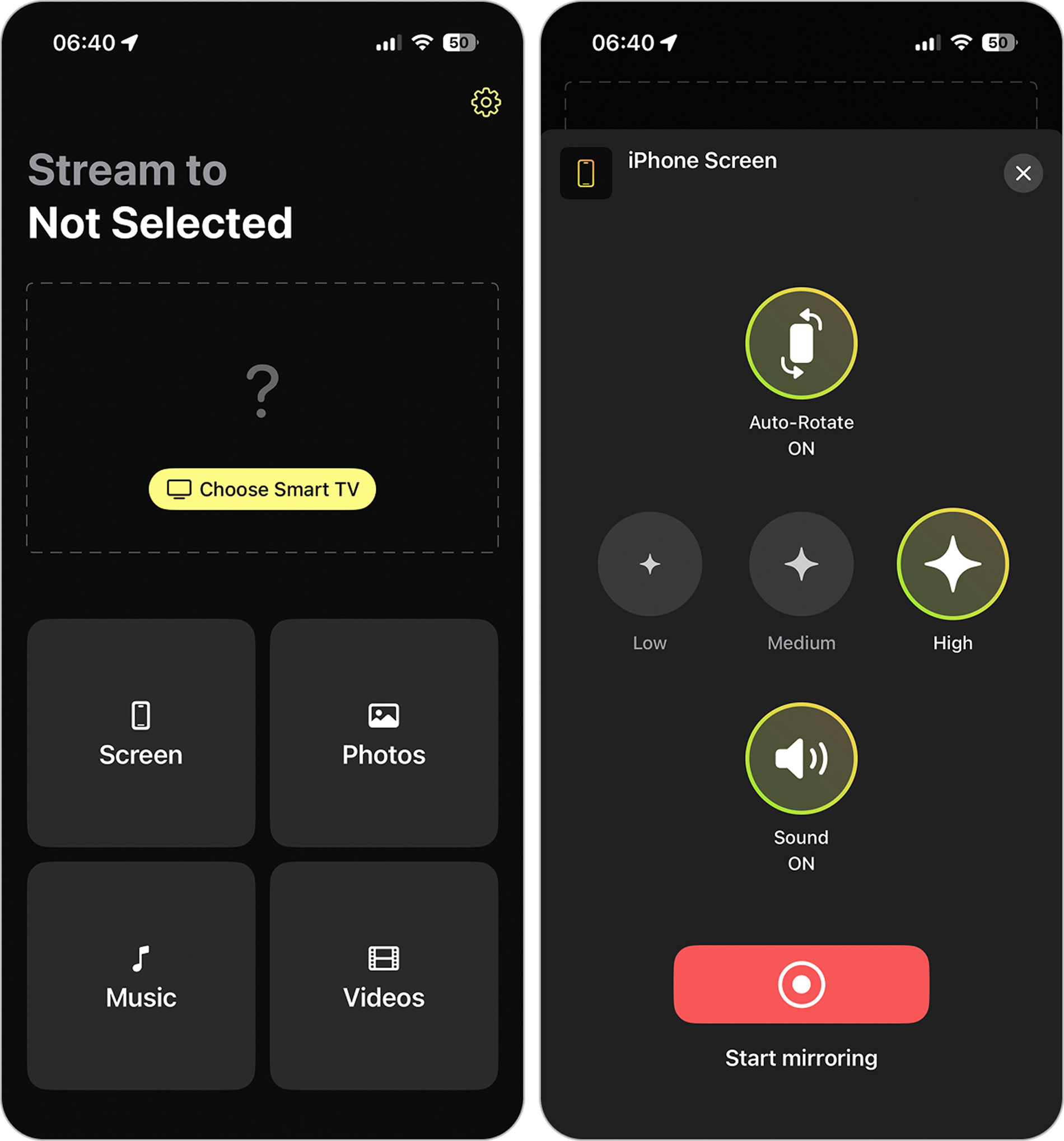 DoCast mirroring app