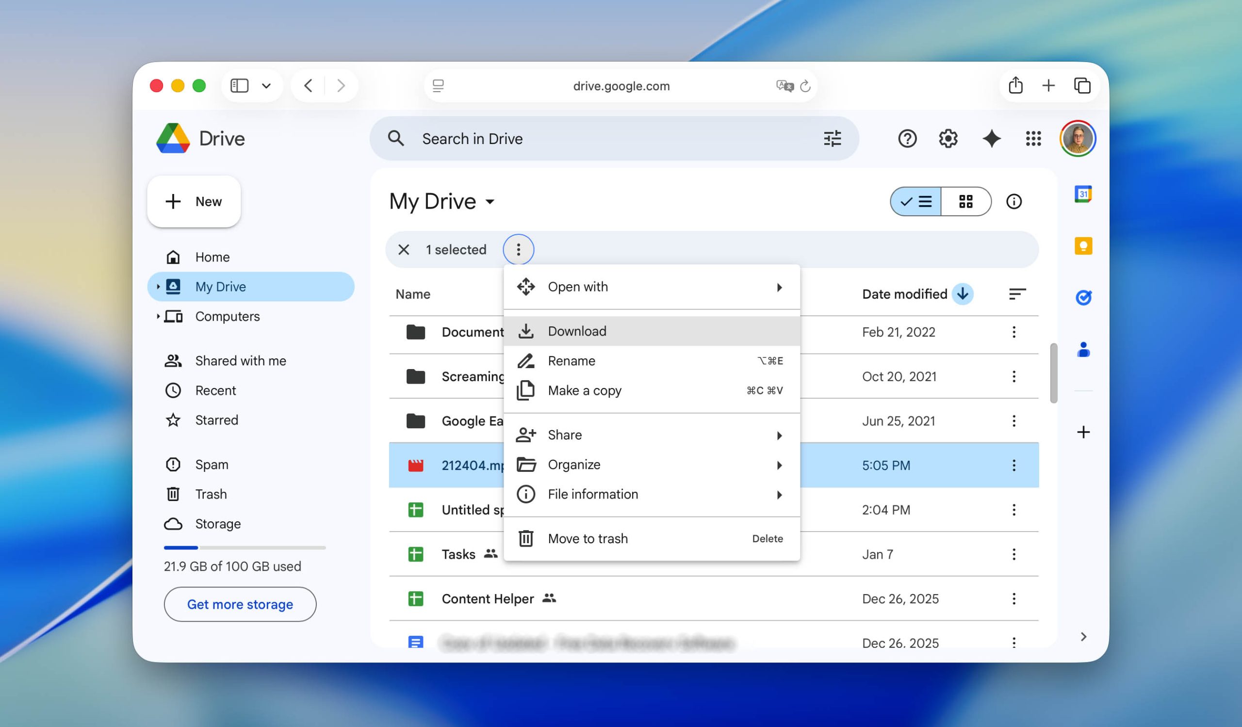 download video from google drive