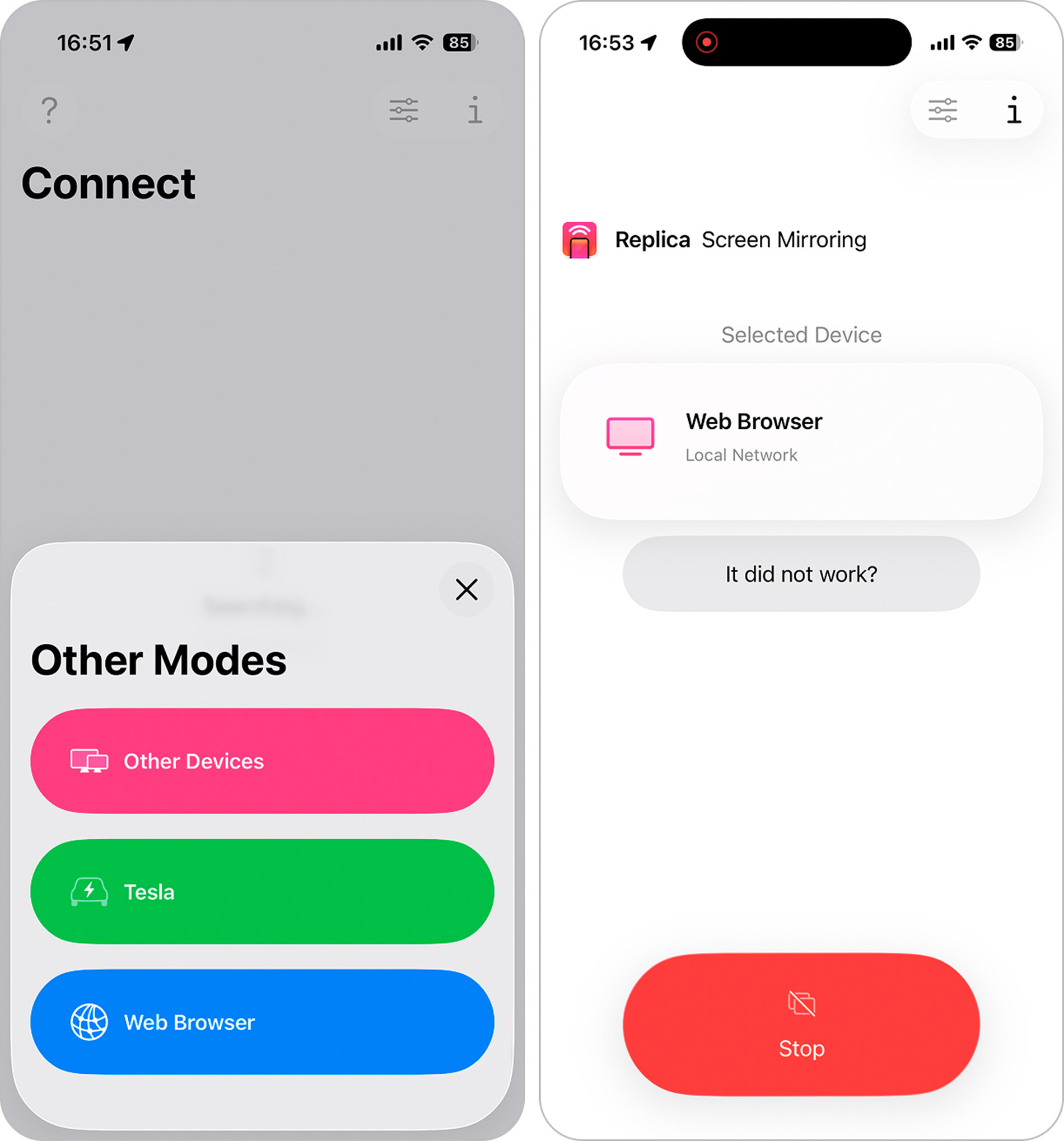 Screen Mirroring・Smart TV Cast