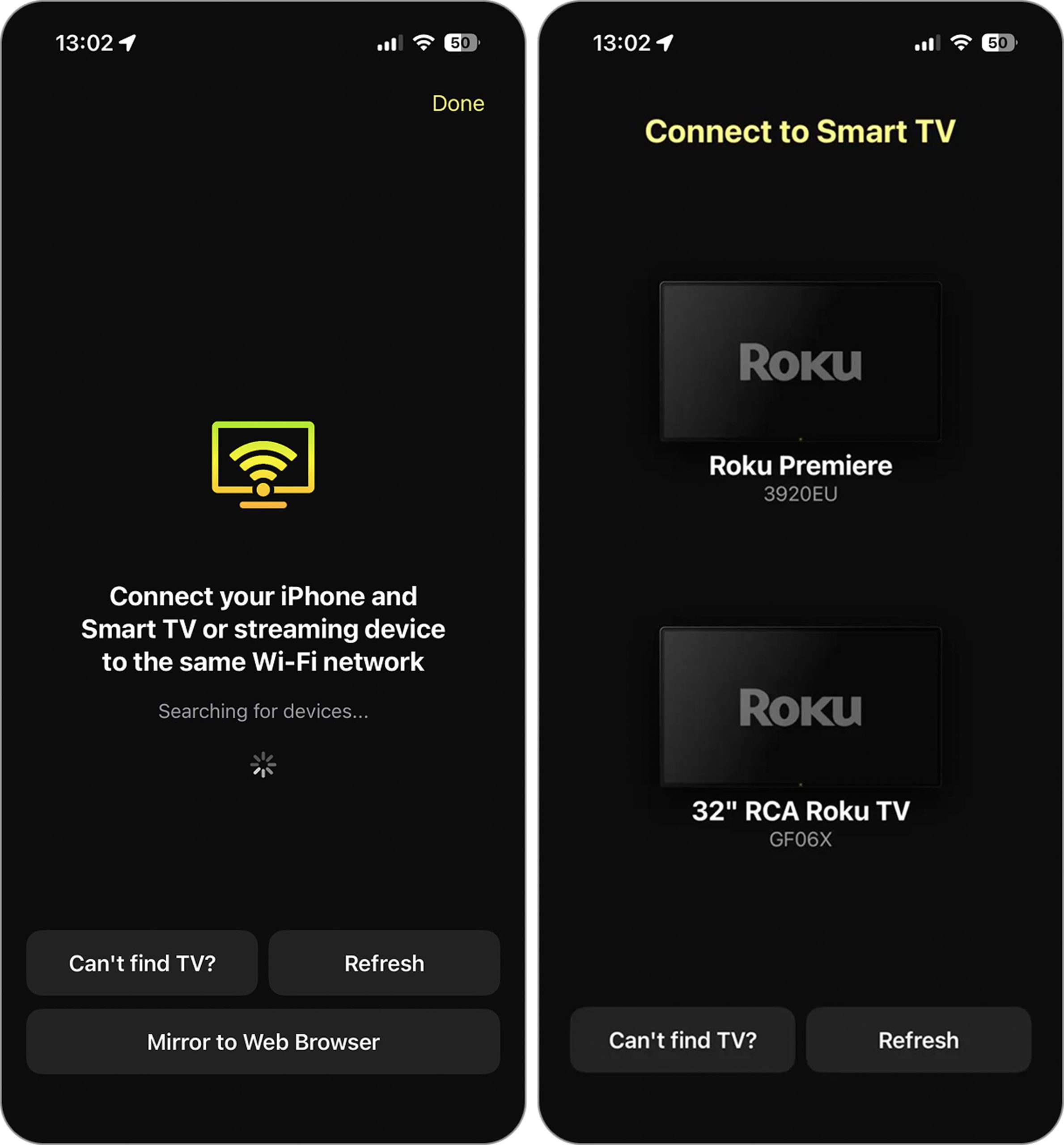 Select roku in docast